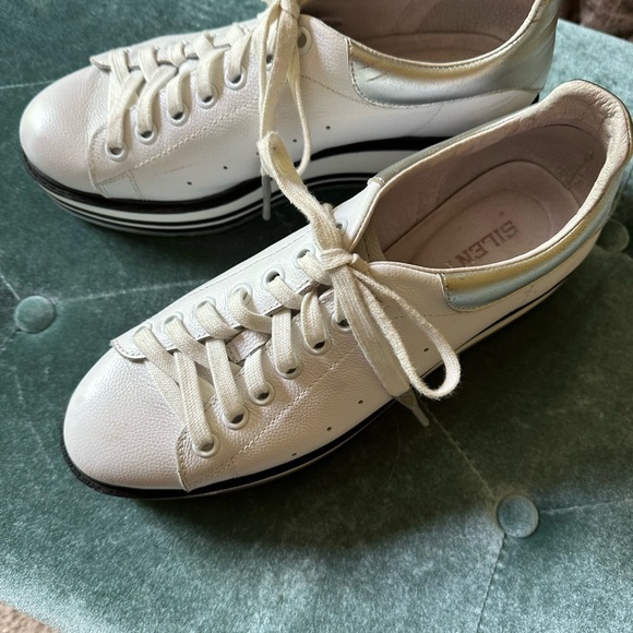 White Silent D Platform sneakers size 10 - Picture 6 of 6